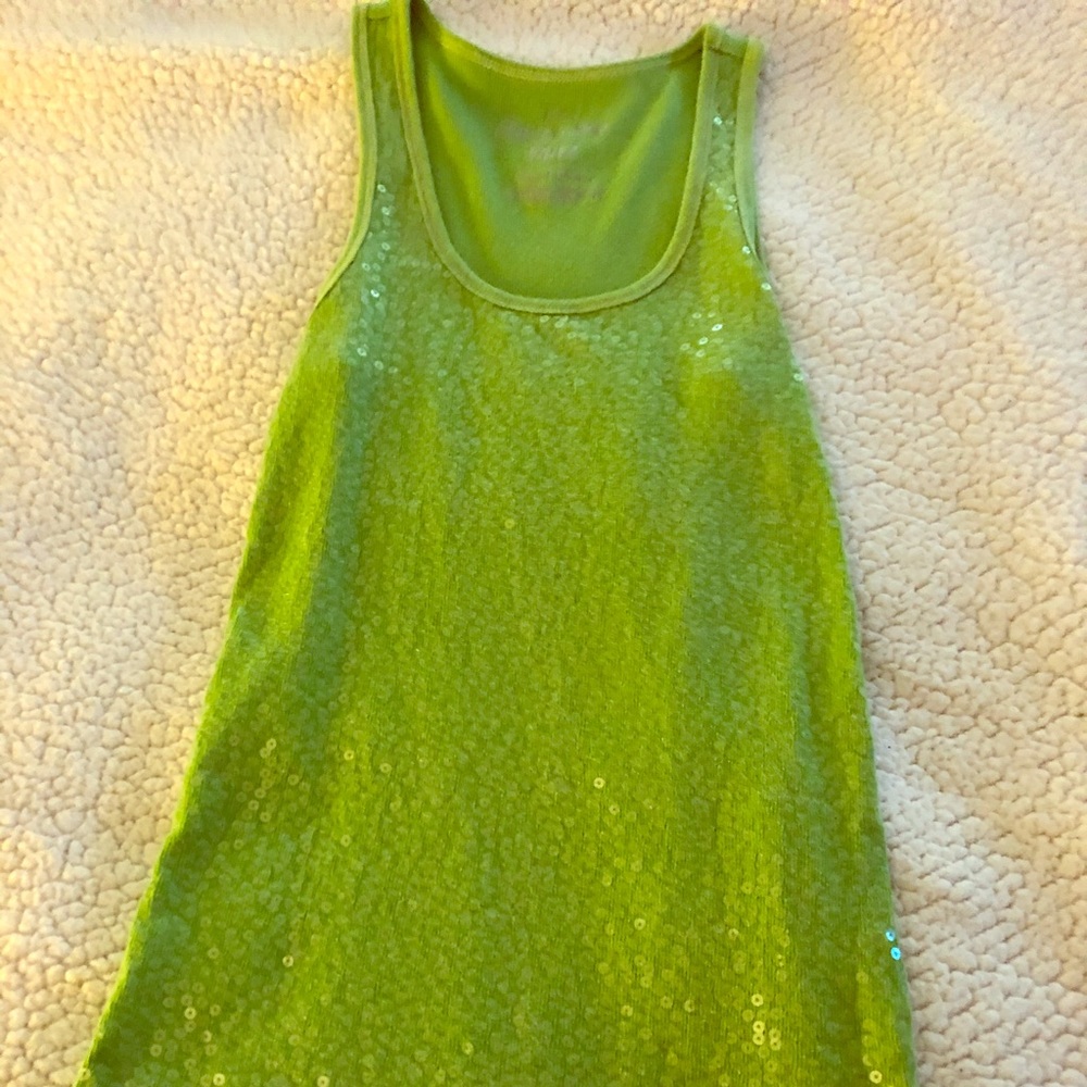 Lime Green Sequins Tank from Aeropostale